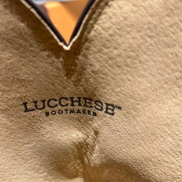 Lucchese sunset roper tan ranch brown leather western boots size 11 2 E - Picture 9 of 11